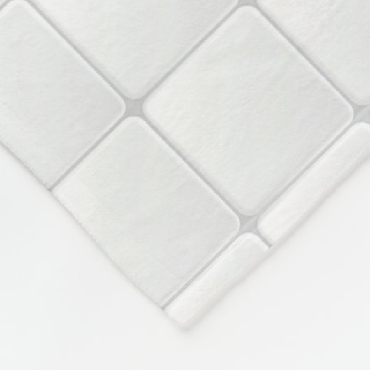 Weiße Fliese Fleecedecke (Ecke)