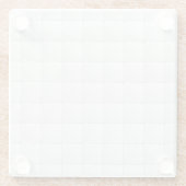 Weiße Fliese Glasuntersetzer (Rückseite)