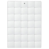 Weiße Fliese Klemmbrett (Rückseite)