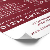 Weiße Fliesen, Fußboden, Fliesenwerbung Poster (Ecke)