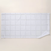 Weiße Fliesen Textur Strandtuch (Vorderseite)