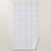 Weiße Fliesen Textur Strandtuch (Vorderseite)