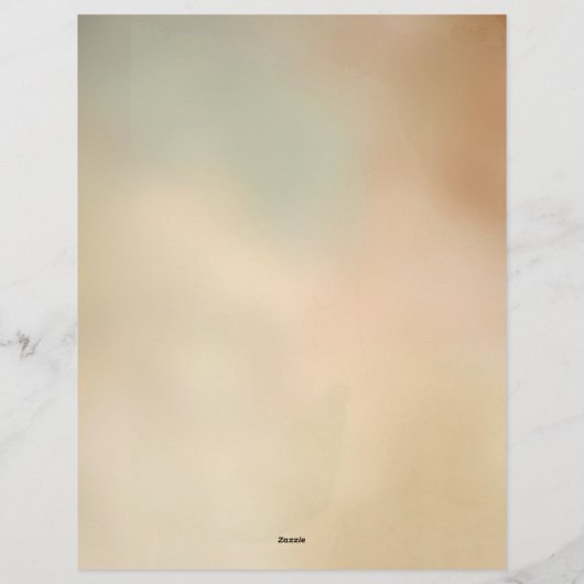 Weiße Flora auf Erden Tones Briefbogen (Rückseite)