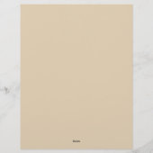 Weiße Flora auf Tan Letterhead Briefbogen (Rückseite)