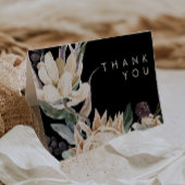 Weiße Flora | Black Dankykarte Dankeskarte