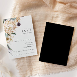Weiße Flora | Black Song Request RSVP Card