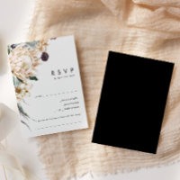 Weiße Flora | Black Song Request RSVP Card