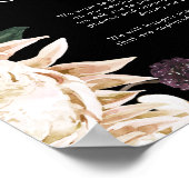 Weiße Flora | Black Unplugony Ceremony Poster (Ecke)