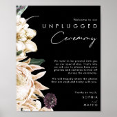 Weiße Flora | Black Unplugony Ceremony Poster (Vorne)