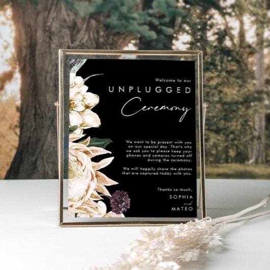 Weiße Flora | Black Unplugony Ceremony Poster