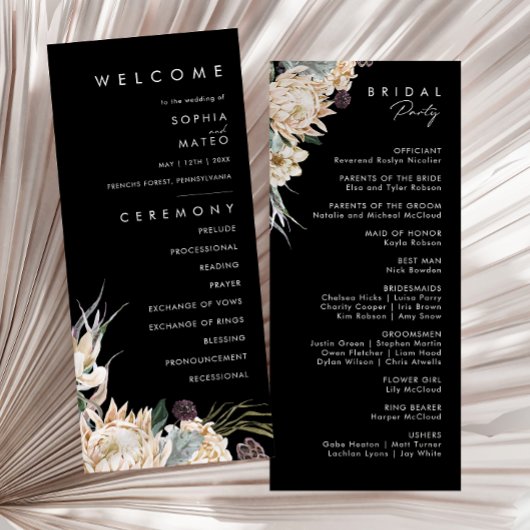 Weiße Flora | Black Wedding Program Programm