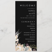 Weiße Flora | Black Wedding Program Programm (Vorderseite)