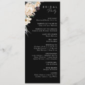 Weiße Flora | Black Wedding Program Programm (Rückseite)