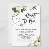 Weiße Flora Einladung zur Bienenvölkerdusche (Vorderseite)