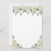 Weiße Flora Elegant Girl's First Communion Einladung (Rückseite)