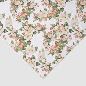 Weiße Flora Elegant Seidenpapier (Ausschnitt)