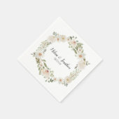 Weiße Flora Elegante Romantische Hochzeiten Napkin Serviette (Ecke)