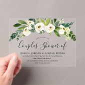 Weiße Flora Ganzjährig Paare Dusche Acryleinladungen (Insitu (Handheld))