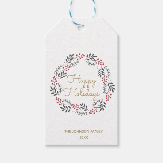 Weiße Flora Geschenkanhänger (Vorderseite)