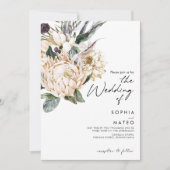 Weiße Flora, Hochzeit von Einladung (Vorderseite)