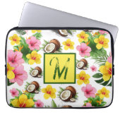 Weiße Flora Laptopschutzhülle (Vorderseite)