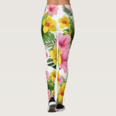 Weiße Flora Leggings (Rückseite)