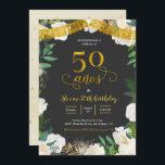 Weiße Flora mexikanisch 50 añ os Einladung<br><div class="desc">Weiße Flora mexikanisch 50 añ os Einladung</div>