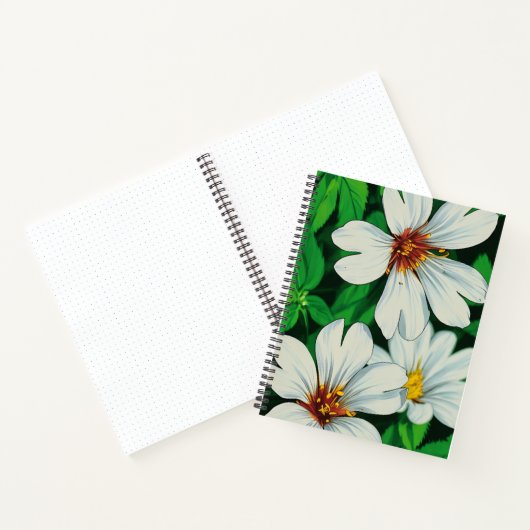 Weiße Flora Notizblock (Innenseite)