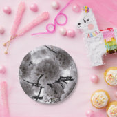 Weiße Flora Pappteller (Party)