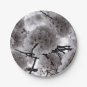 Weiße Flora Pappteller (Vorderseite)