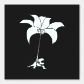 Weiße Flora Schwarz Tapete (Vorderseite)