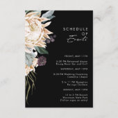 Weiße Flora | Schwarzer Veranstaltungskalender Begleitkarte (Vorderseite)