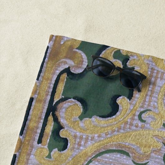 Weiße Flora Strandtuch (Beispiel)