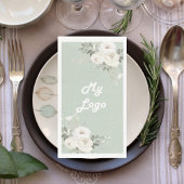 Weiße Flora und Fauna - Logo Serviette