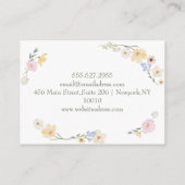 Weiße Flora Visitenkarte (Rückseite)