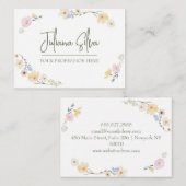 Weiße Flora Visitenkarte (Vorne/Hinten)