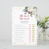 Weiße Flora Weihnachten Er sagte, sie sagte Game C (Stehend Vorderseite)