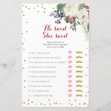 Weiße Flora Weihnachten Er sagte, sie sagte Game C