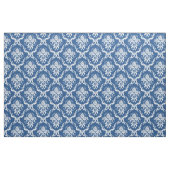 Weiße Floral Damaskus Custom Blue Background Stoff (Yard (91,4 cm))