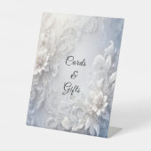 Weiße Floral Geblüht Tablettenschilder Sockelschild (Vorderseite)