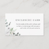 Weiße florale Aufsteckkarte für das Brautparty Begleitkarte (Vorderseite)