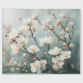 Weiße florale Brunch-Wasserfarbe Geschenkpapier (Flach)