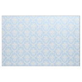 Weiße, florale Damasken mit hellblauem Hintergrund Stoff (Yard (91,4 cm))