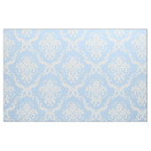 Weiße, florale Damasken mit hellblauem Hintergrund Stoff (Fat Quarter (45,7 x 55,9 cm))