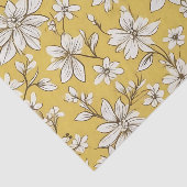 Weiße, florale Muster Elegant Seidenpapier (Ausschnitt)