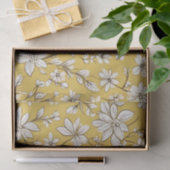 Weiße, florale Muster Elegant Seidenpapier (Geschenk)