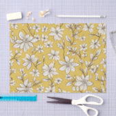 Weiße, florale Muster Elegant Seidenpapier (Handwerk)