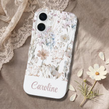 Weiße florale Personalisierung