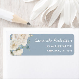 Weiße florale staubblaue elegante Braut-Babyshower