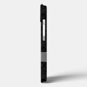 Weiße, florale Swirbelplatte schwarze Damaskus Hin Case-Mate iPhone Hülle (Rückseite / Links)